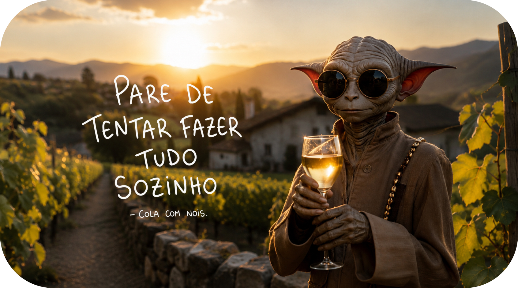 Pare de tentar fazer tudo sozinho — cola com nóis
